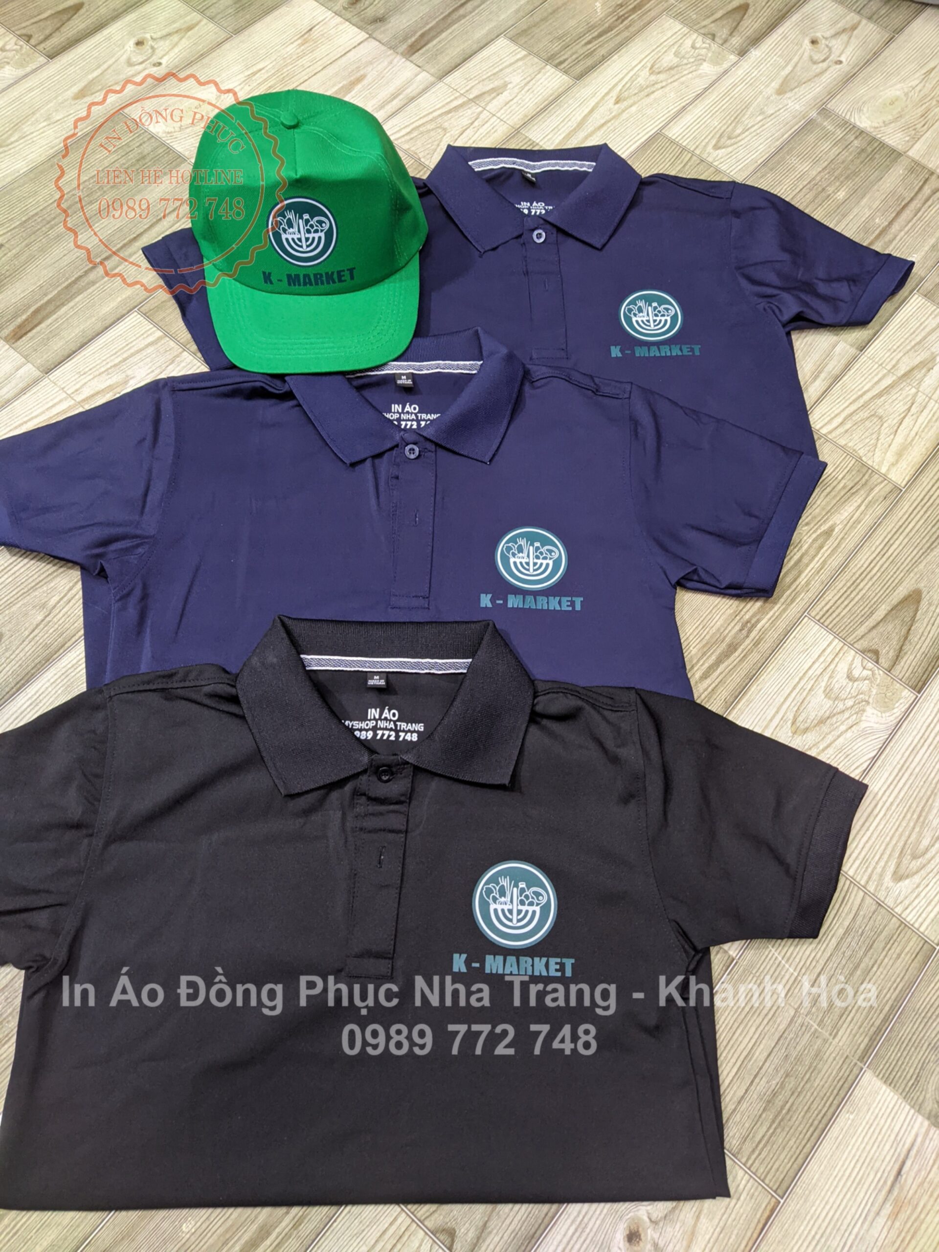 dong phuc cty kmarket in áo đồng phục polo kmarket