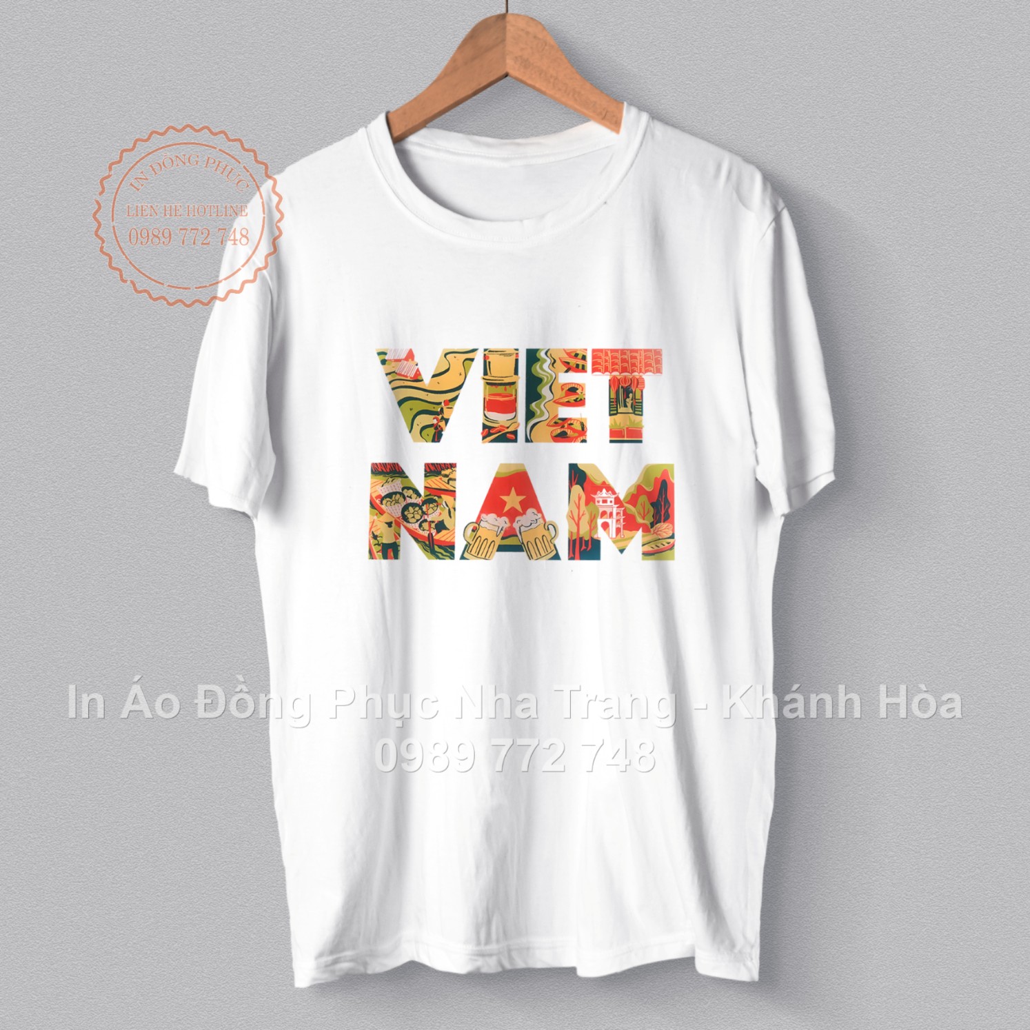 áo thun in chữ việt nam họa tiết